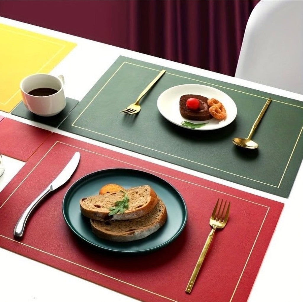 Nordic Leather Anti Slip Table Mats