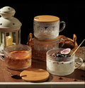 Vintage Glass coffee Mugs 4pcs