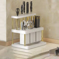 Kitchen rack cutlery and chopstick holder with 3 spoon slots