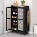 Wooden bamboo shoe rack / storage cabinet