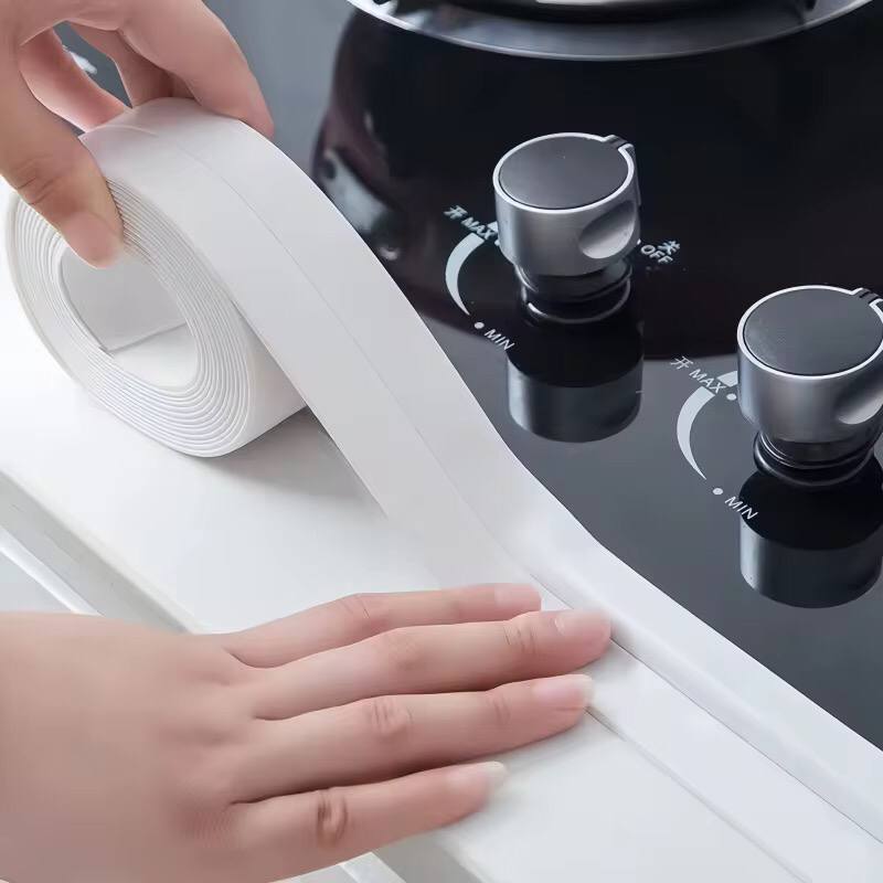 Sealing Tape Strip Bathroom Shower Sink Bath White Pvc Self Adhesive Waterproof Wall Stickers