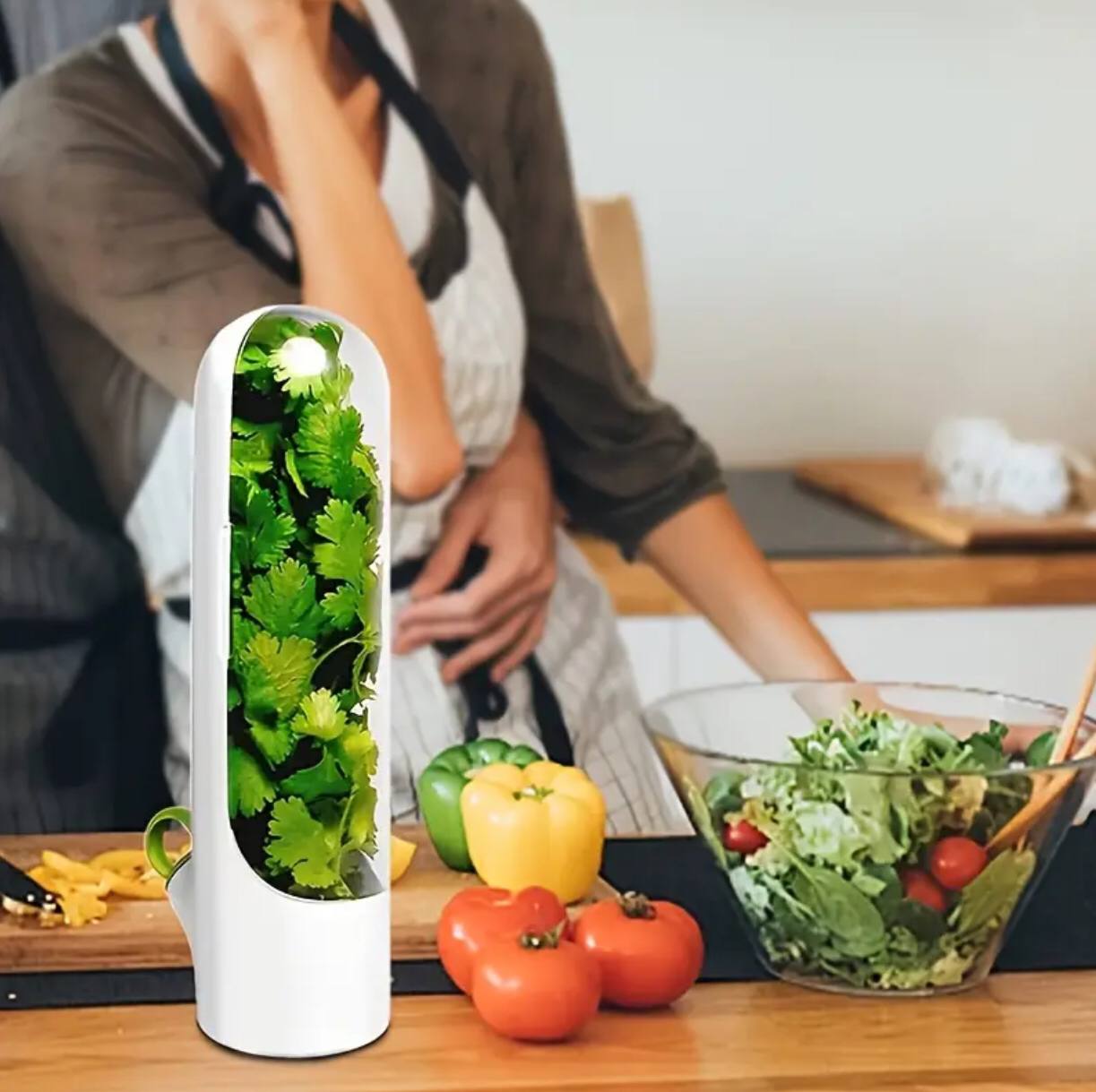 Fresh herbs fridge storage container