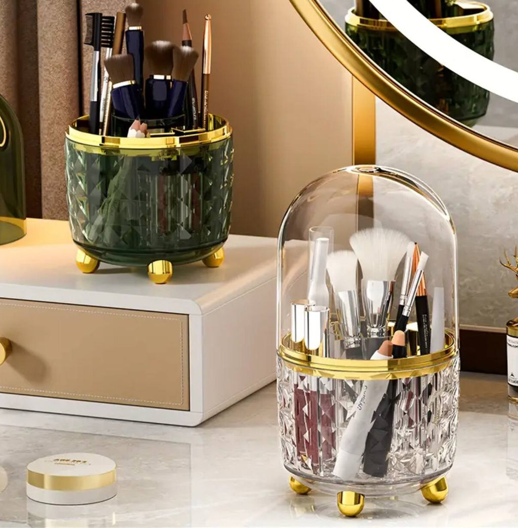 Luxury 360å¡ rotating makeup brushes holder