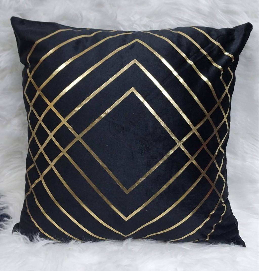 Gold printed cushion covers