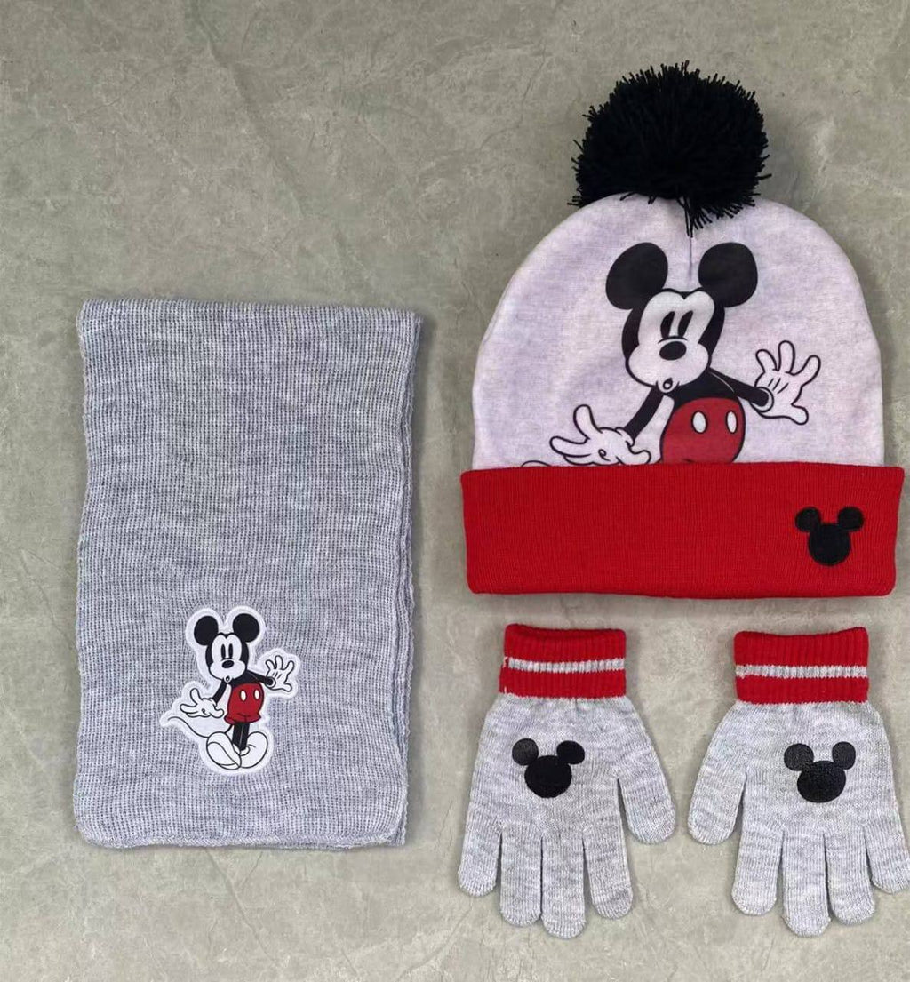 beautiful 3 set cartoon themed hat,