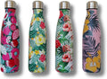 Floral Print flower vase flask Stainless Steel Thermal Bottle 500 ML with Sealed steel Lid