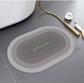 Oval shaped antslip  rubber bottom bathroom mats