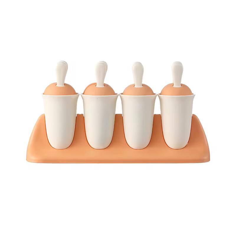 Cartoon Popsicle Mold Eco-Friendly Reusable Plastic Ice Lolly Molds for DIY Homemade Ice Cream in Tubs