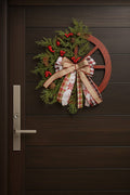 40cm Christmas Rustic Wheel Garland