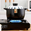 Ceramic casserole cooking pot with lid