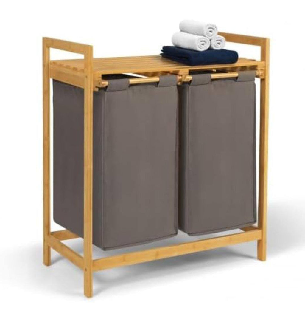 Premium Quality laundry
sorter 2 in 1 mounted on Bamboo stand.