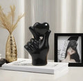 Heart hand gesture decor statue
