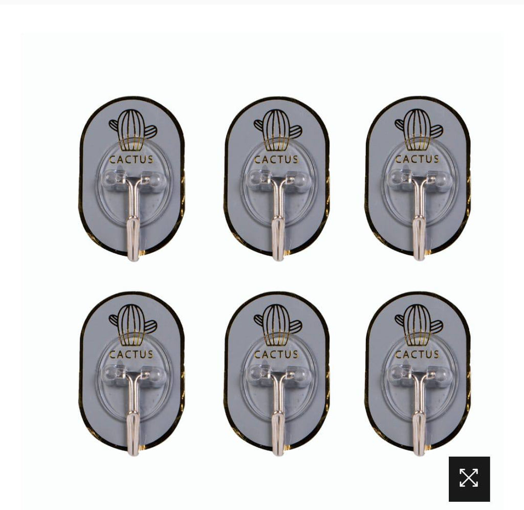 6 Pack fruit design Stylish multi-purpose adhesive hooks.