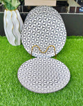 A set of 6pcs Turqoise blue dinner plates