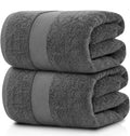 plain grey cotton towels