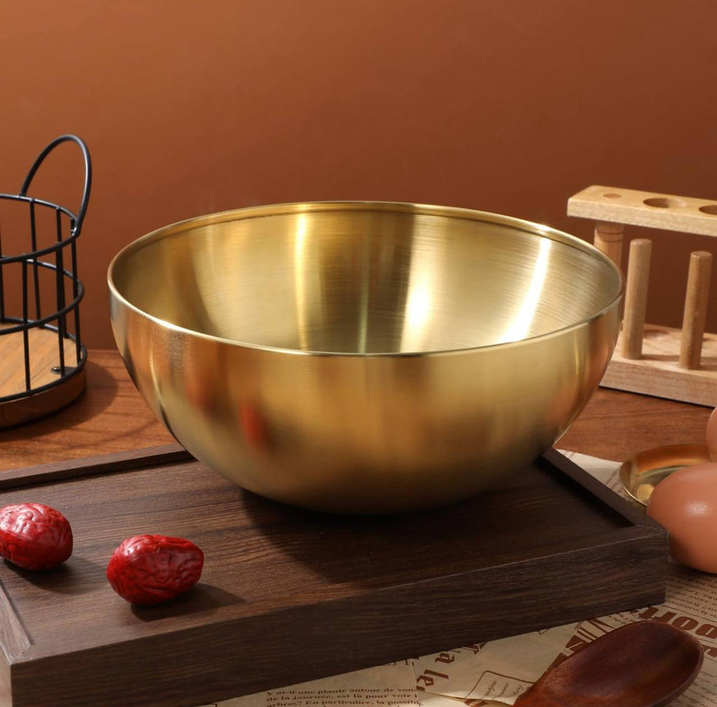 3 Litre Gold Stainless Steel 28cm Ramen Bowl