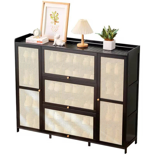 26 Pairs Wooden bamboo shoe cabinet