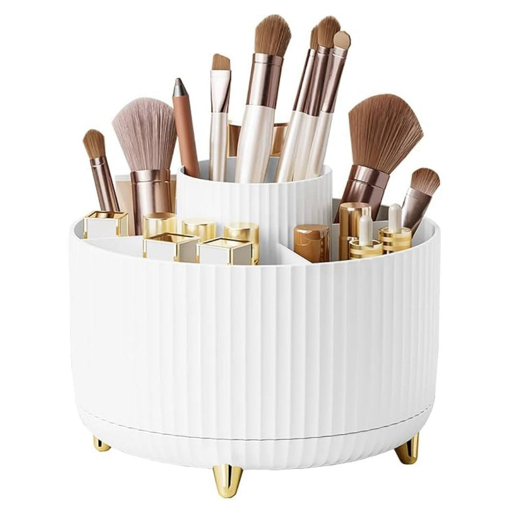 360å¡Rotating Desktop Makeup Brushes Organizer