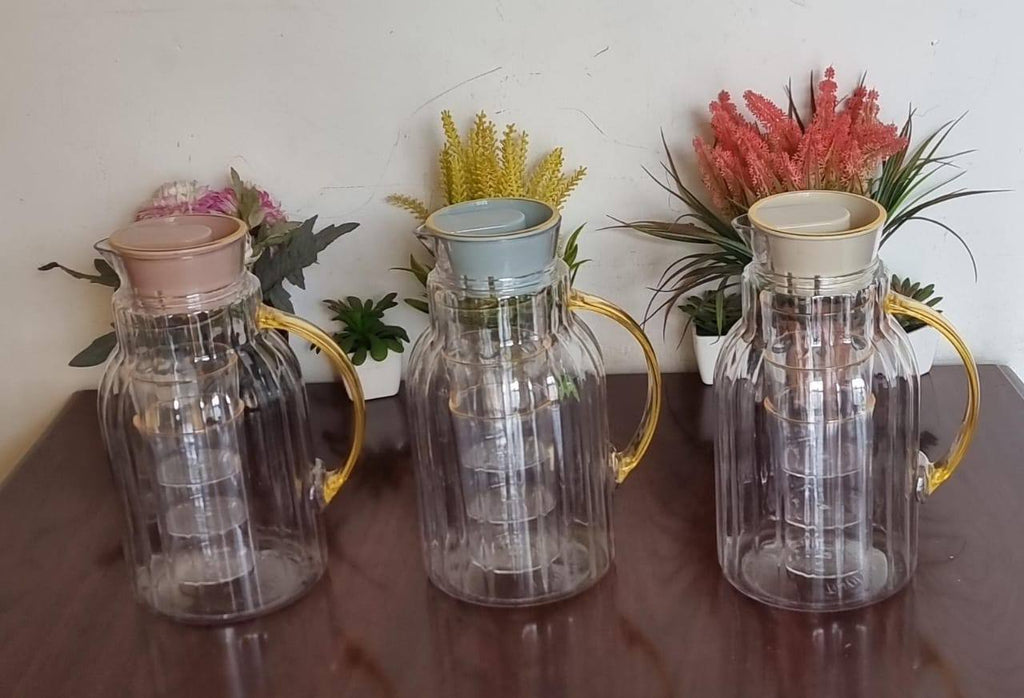 Stylish Clear acrylic water set (1.8l jug +3 - 220ml tumblers)