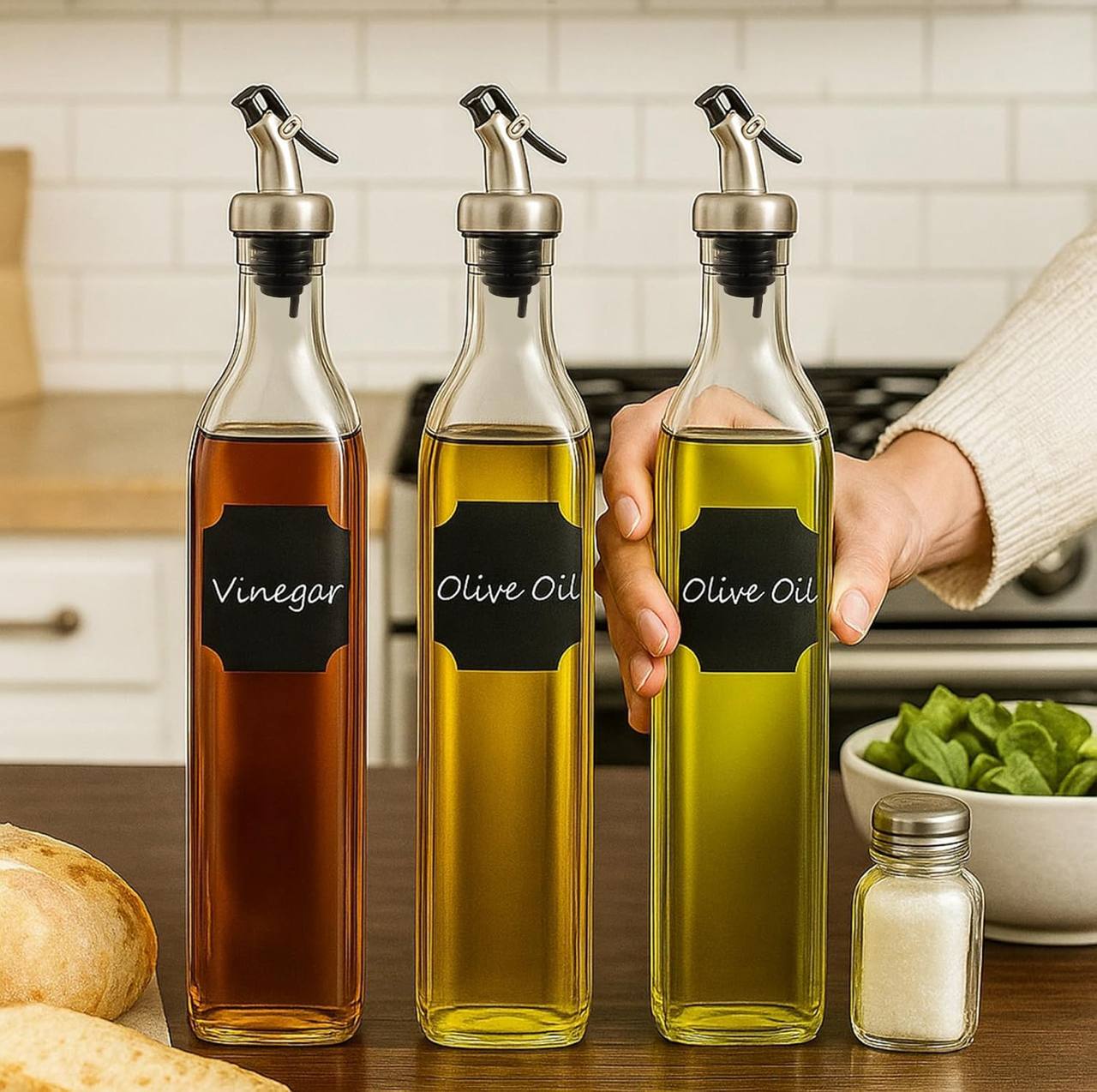 High quality  2-in-1 Glass Oil Dispenser