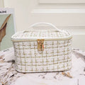 Tweed luxury cosmetic bag organizer