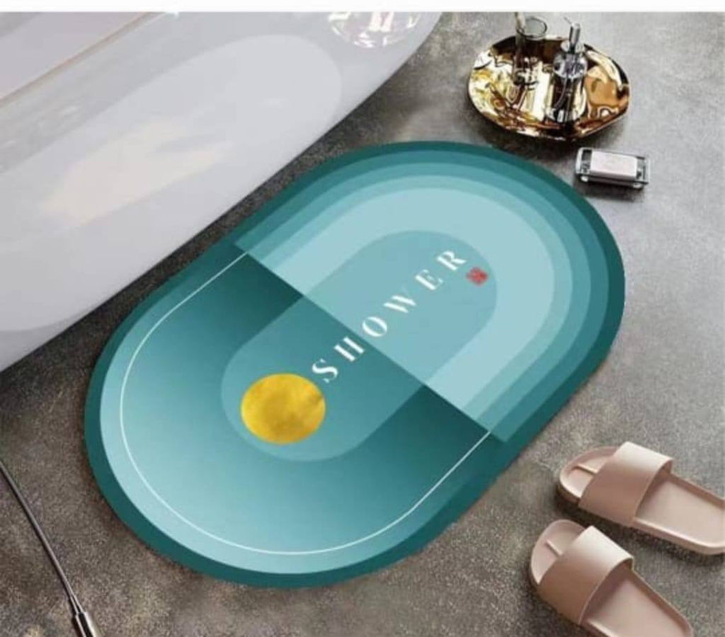 Oval shaped antslip  rubber bottom bathroom mats