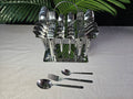 24pcs Silver Cutlery Set with Unique Stand