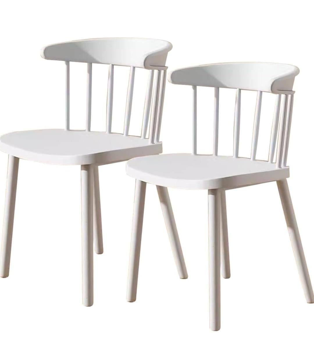 Creative Bright Yellow Polypropylene Dining Chairs ‰ÛÒ Set of 2 with Ergonomic Backrest and Durable Single Moulded Frame for Modern Spaces. (Pack of 2)