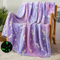 Magic glow in the dark fleece blanket