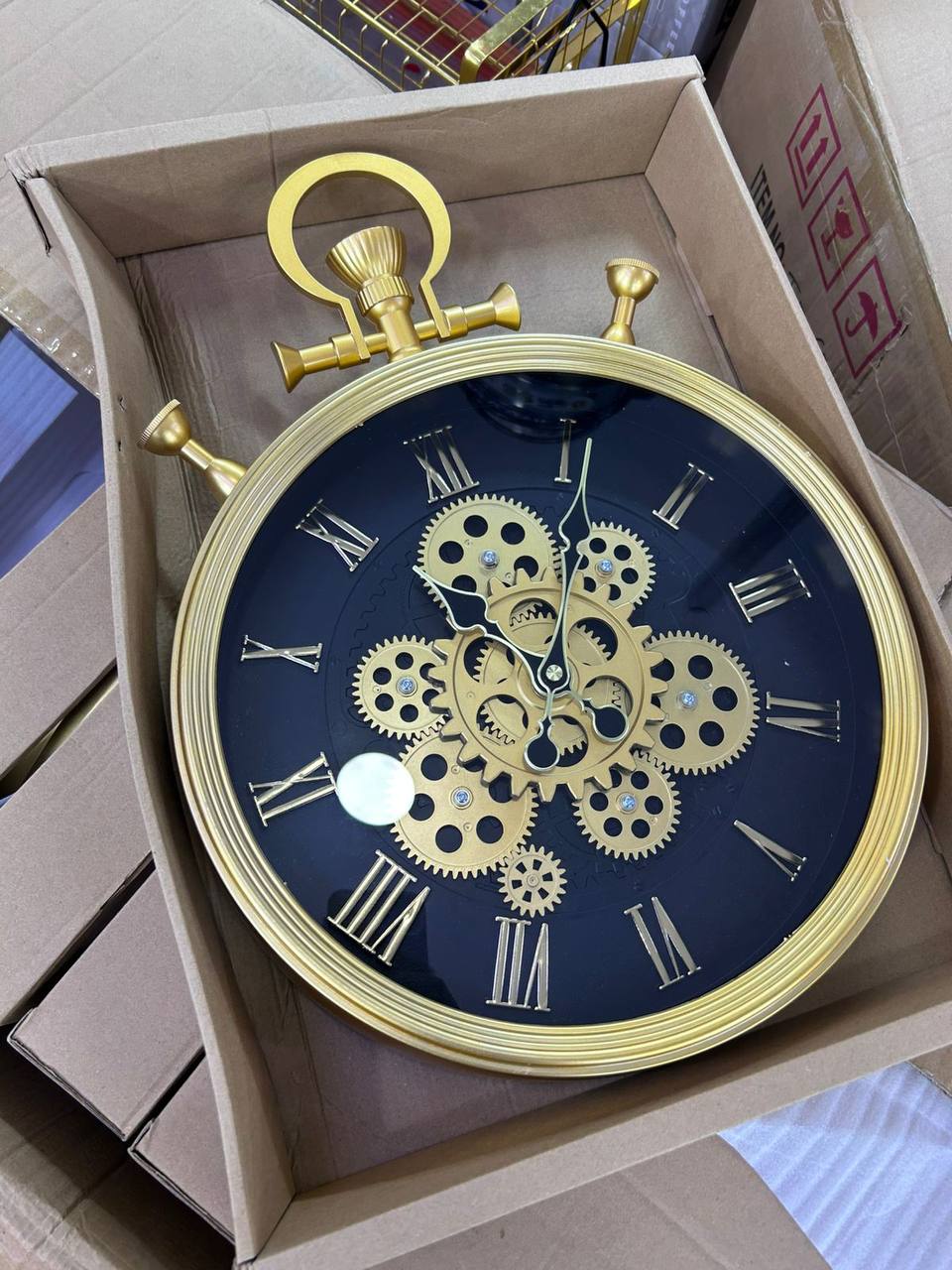 Gold gear clocks