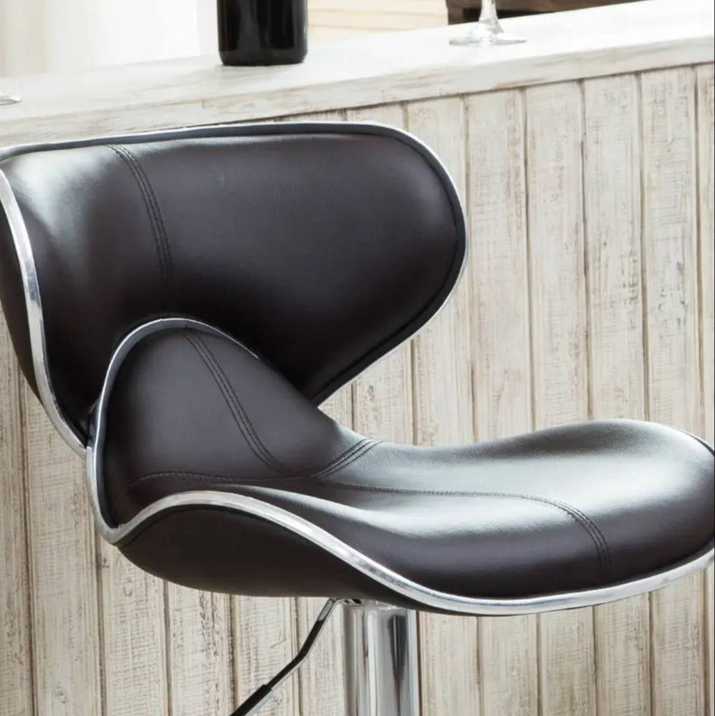 Premium quality adjustable leather bar stools