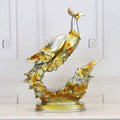 GOLDEN BLUE PEACOCK WINE BOTTLE HOLDER
