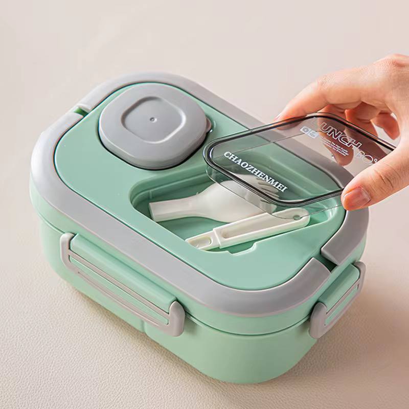 Double Layer 1400ml Lunch Box with Cutlery Set