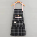 Waterproof cute checked floral Aprons with hand wipe towel