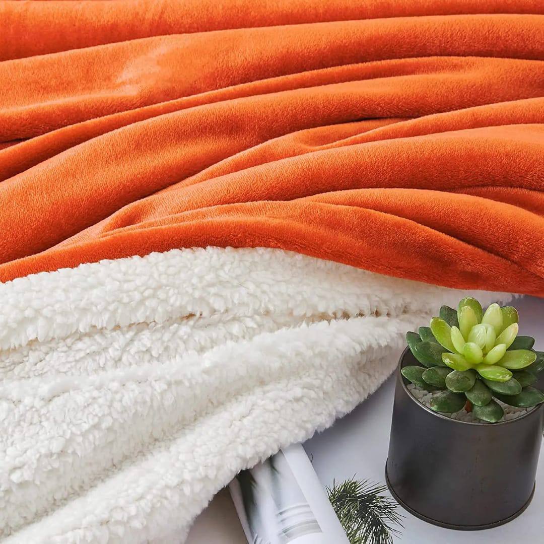 Sherpa flannel throw blankets