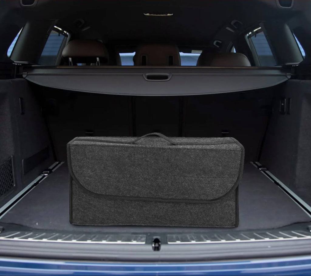 Portable foldable car trunk organizer
