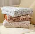 Leaf pattern micro fiber throw blanket