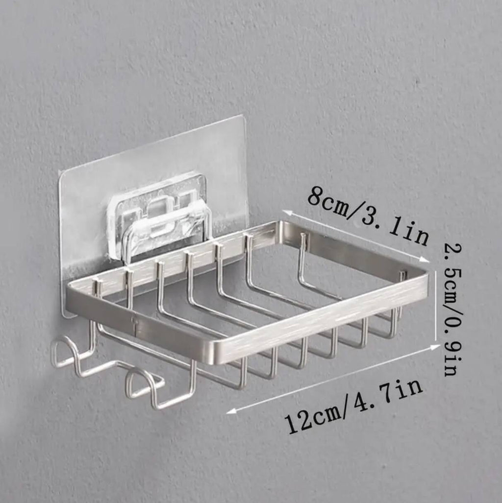 Wall mounted stainless steel soap dish