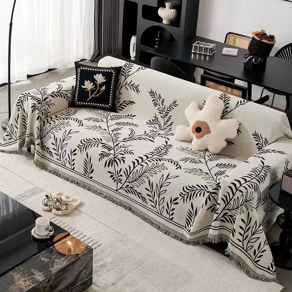 REVERSIBLE CHENILLE COTTON SOFA BLANKETS/COVERs