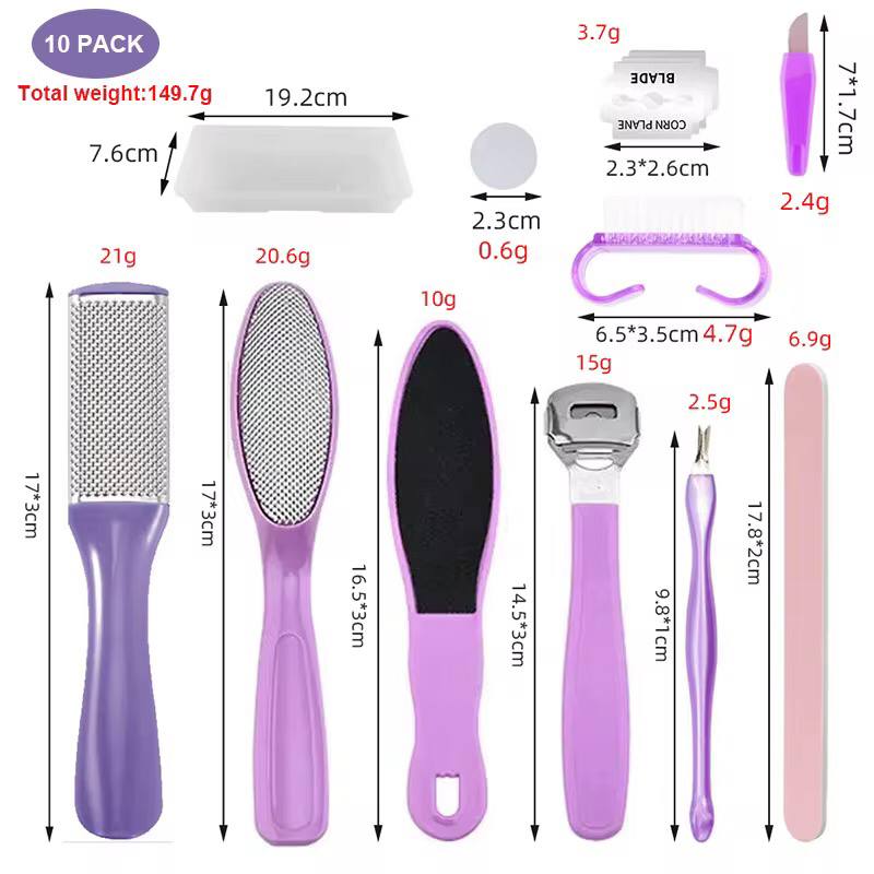 10 PC pedicure Tools /  Foot care set + 2 Foot mask