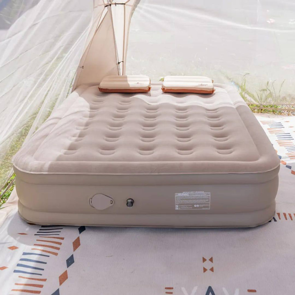 Inflatable Queen Size Airbed Mattress with in built Pump and 2 pillows