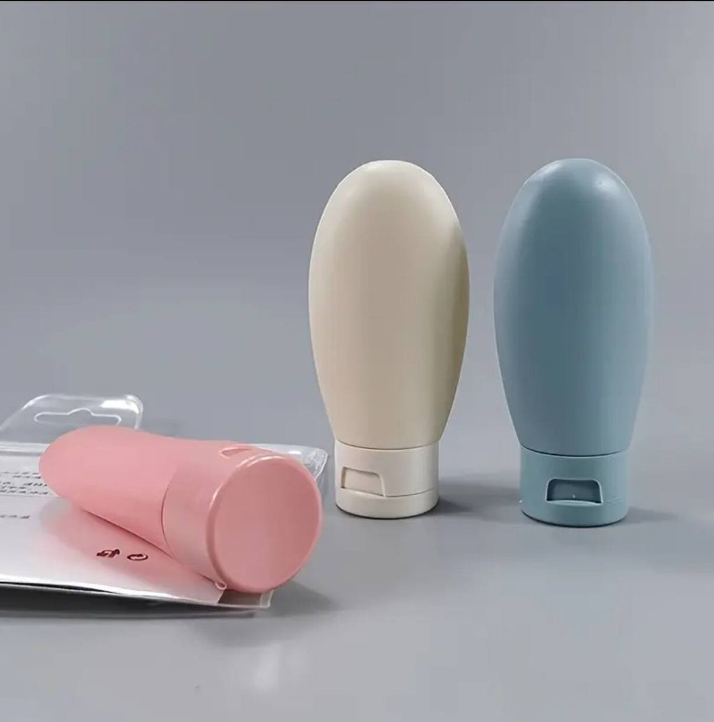 3pcs Nordic Style  portable Bottles for Shampoo, Shower Gel or Squeeze Lotion Combo Kit