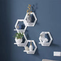 3Pcs Hexagon Floating Shelves