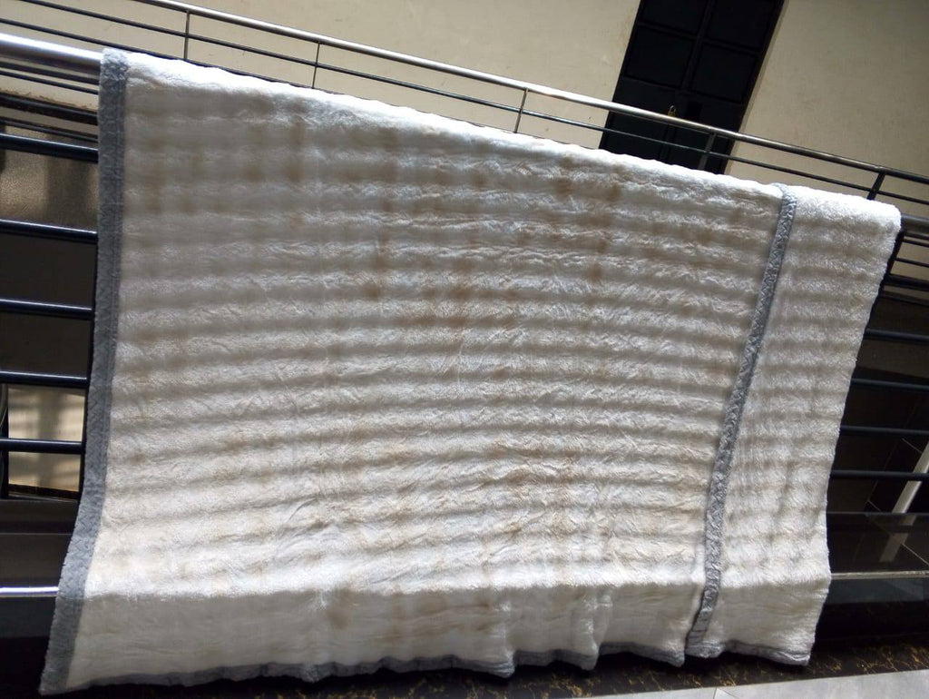 Binded Soft Patches Sherpa Blanket