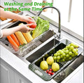 Multifunctional acrylic over the sink colander/drain basket
