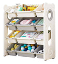 Kids Space Toy Storage Organizer with  Removable Plastic Bins