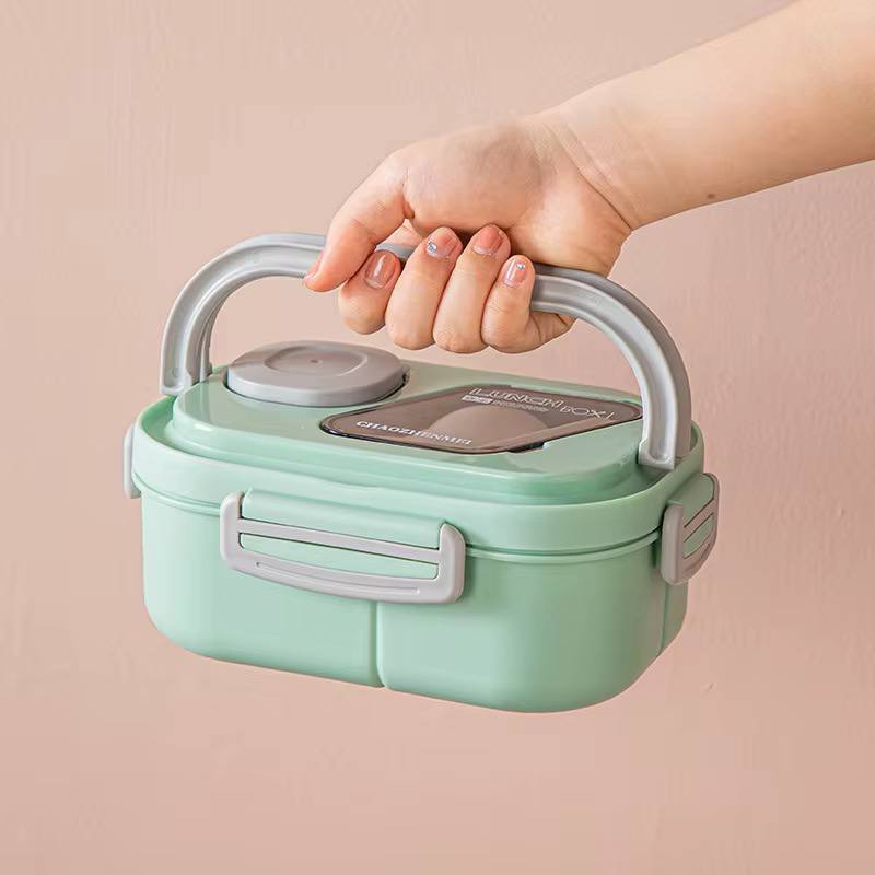 Double Layer 1400ml Lunch Box with Cutlery Set