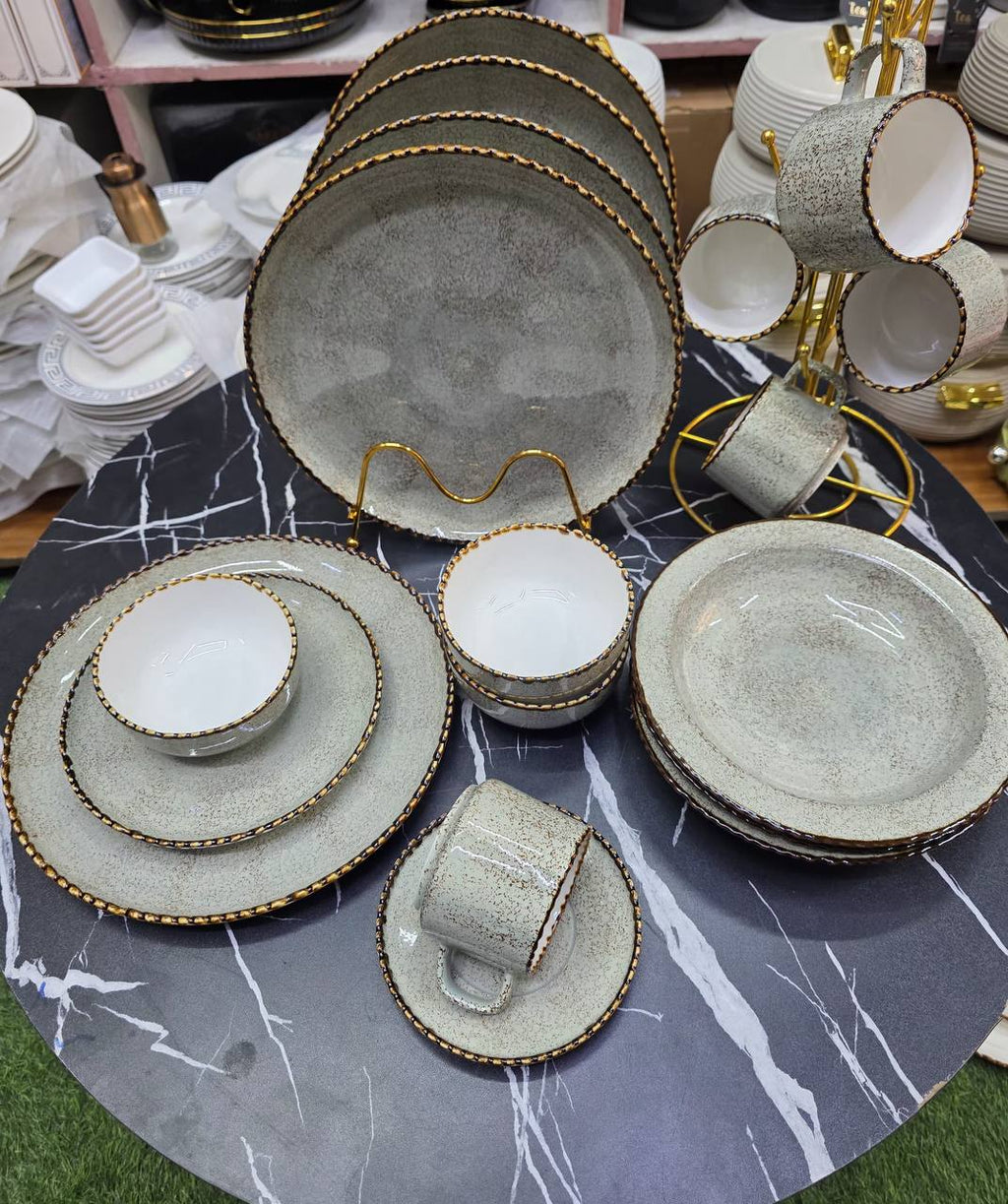 36pcs Dinner set. Elegant Luxury European Kiln Porcelain Dinner set.