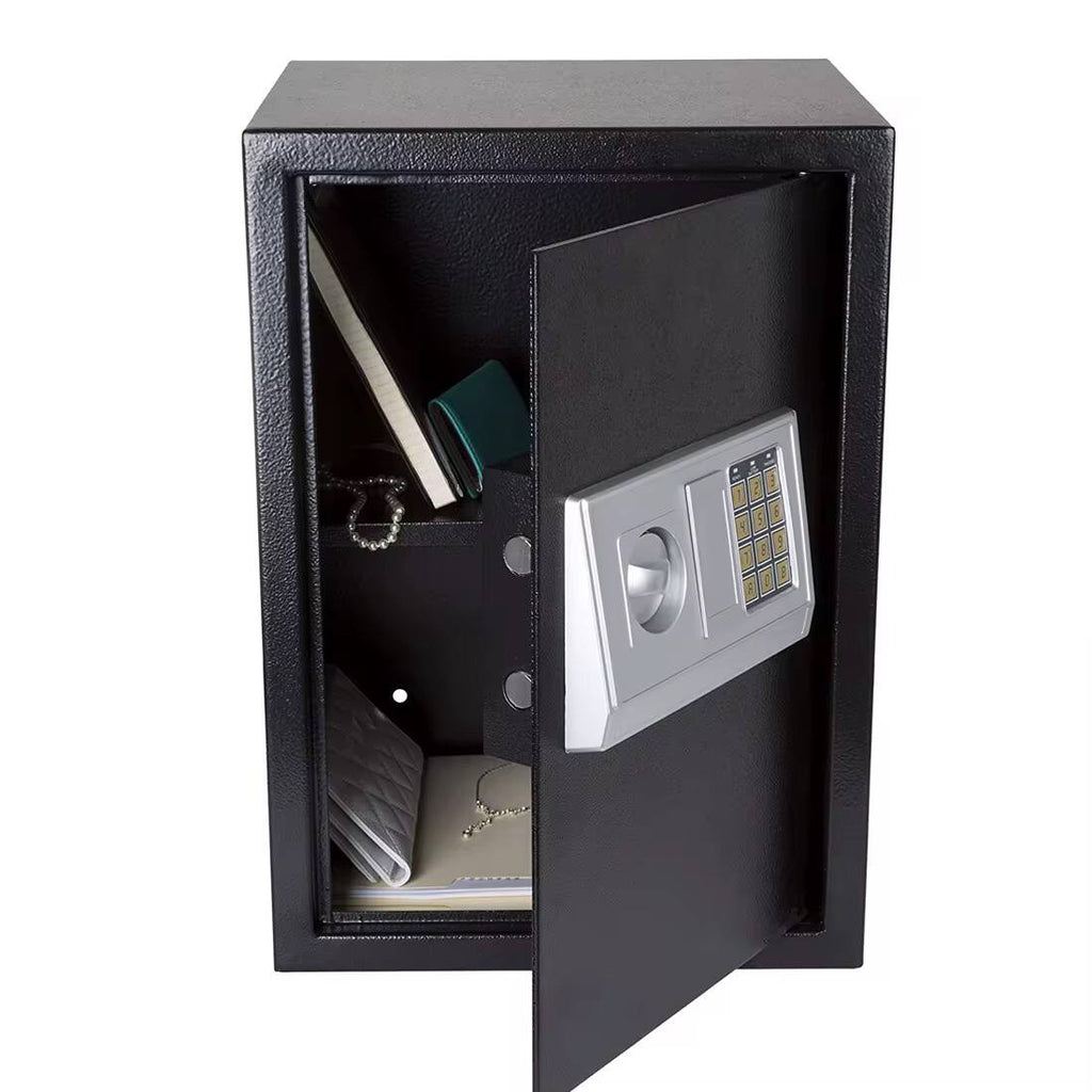 Electronic Storage  Boxes with Combination Lock and Spare Keys, Digital Home Security Safe Box for Home Important Documents Valuables