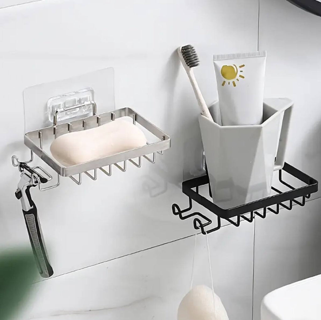 Wall mounted stainless steel soap dish